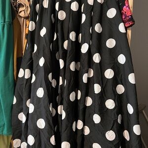 Polka Dot Black and White Skirt